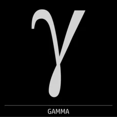 Foto op Aluminium Gamma Greek letter icon © luisrftc