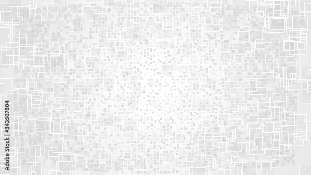 Poster simple white background. random pixel pattern. geometric rectangle texture. gray gradient backdrop. 