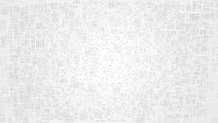 Simple white background. Random pixel pattern. Geometric rectangle texture. Gray gradient backdrop. Outline shapes