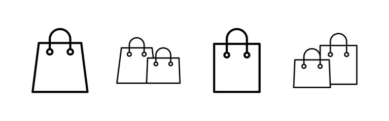 Shopping bag icons set. Shopping bag vector icon