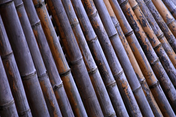 Brown Bamboo trunk or bamboo timber  Texture background 