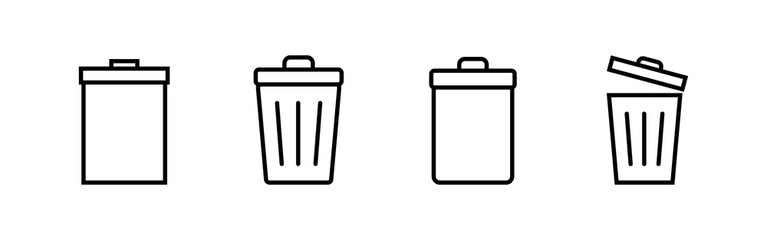 Trash icons set. trash can icon. Delete icon vector