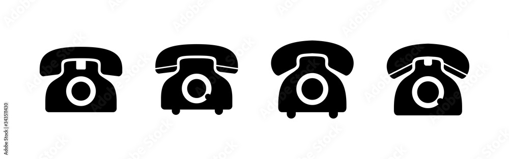 Poster telephone icons set. phone icon vector. call icon vector.