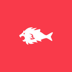 lion fish logo design