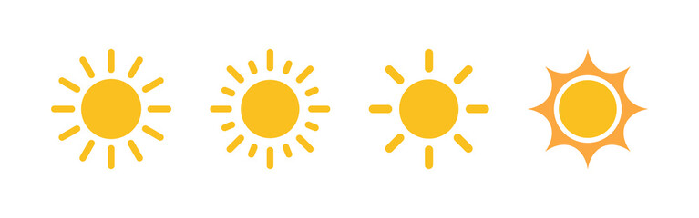 Sun icons set. Sun vector icon