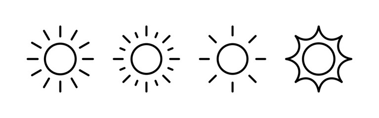 Sun icons set. Sun vector icon