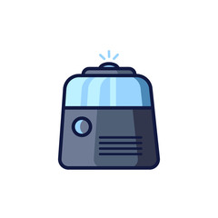 Humidifier air diffuser icon isolated on white background. Purifier microclimate ultrasonic home flat vector illustration. Healthy humidity.