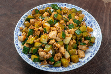 Stir fried chicken with soy sauce, Beijing home cooking