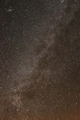 Milky way under a perfect clear sky at the Sahara Desert in Morocco. Desert of Zagora, near Ouarzazate.