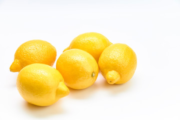 Collection of lemon isolated on a white background