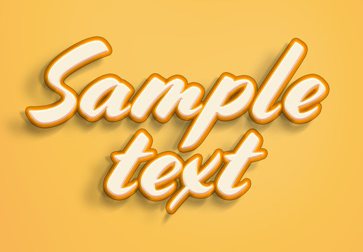 Cartoon Letters Style Text Effect Mockup