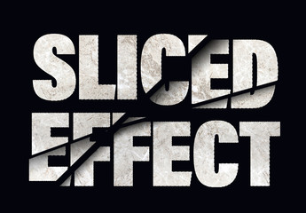 Sliced Deformed Letters Style Text Effect Mockup