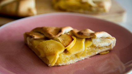 Apple galette with fresh fruit