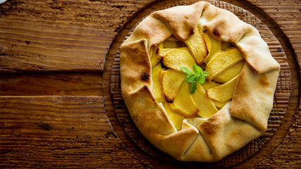 Apple galette with fresh fruit