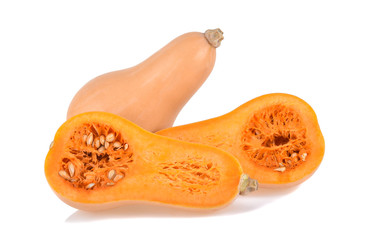 Butternut squash isolated on white background