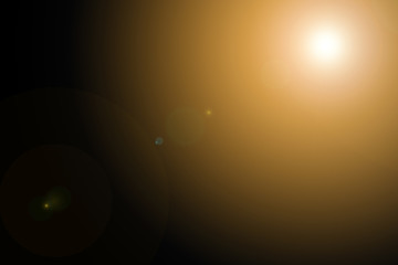 The light of the sun in orange is used as an illustration