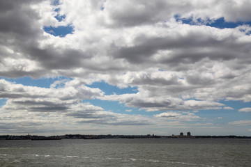 The skyscape on the sea before storm at NEW YORK ,USA