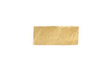 torn paper Isolated on a white background. Recycled paper craft stick on a white background. Brown paper torn or ripped pieces of paper isolated on white background.