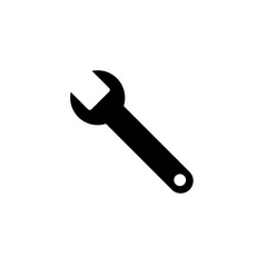 Wrench icon, logo isolated on white background