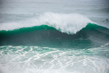 wave breaking on the rocks
