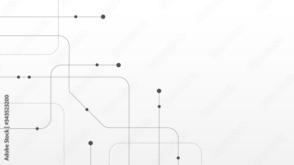 Poster Abstract geometric connect lines and dots.Simple technology graphic background.Illustration Vector design Network and Connection concept.
