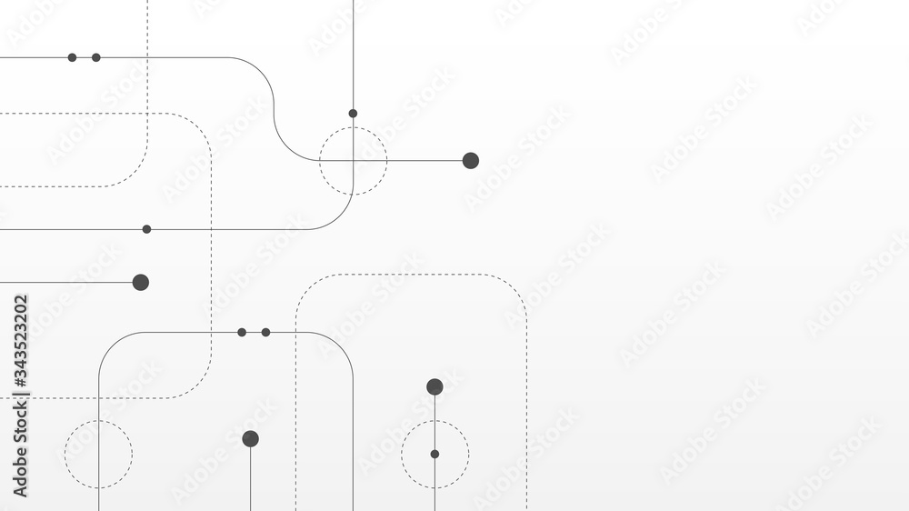 Poster Abstract geometric connect lines and dots.Simple technology graphic background.Illustration Vector design Network and Connection concept.