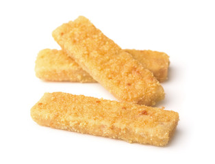 Crunchy breaded fish sticks