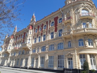 facade of a building in the city
