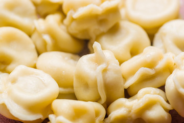 Tasty traditional russian dumplings closeup. dough. dish
