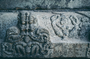 Architecture elements in ancient hindu temple