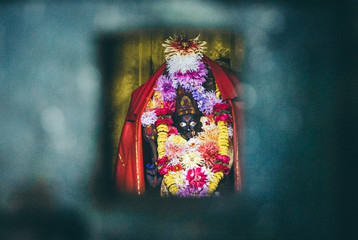 Kali murti in hindu temple