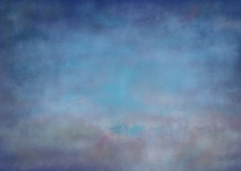 grunge background with blue paint. Sunset colors 