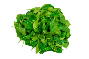 Plakat Fresh spinach leaves as background.