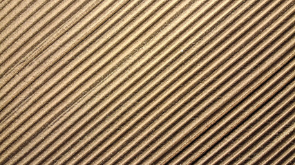 Ein Acker von oben gesehen, in der diagonalen