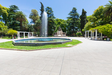 Argentina Mendoza Italy square and fountain
