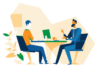 Venditore e cliente in ufficio