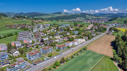 Ein Blick auf Rüfenacht BE in der Gemeinde Worb, Schweiz