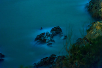 Fototapeta premium Blue tears in Beigan, Matsu,Taiwan