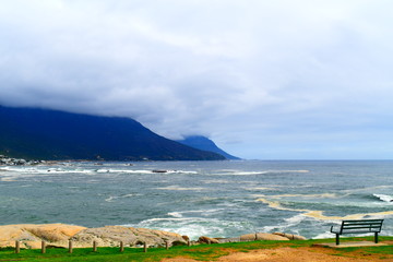 view of the sea from the mountain