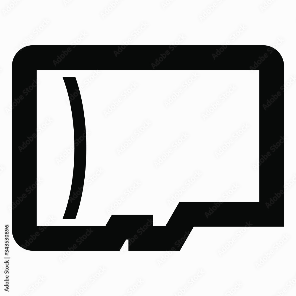 Aufkleber new sd card isolated minimal single flat linear icon for application and info-graphic. commercial li