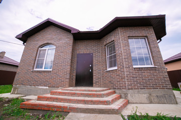Brick new house in one floor