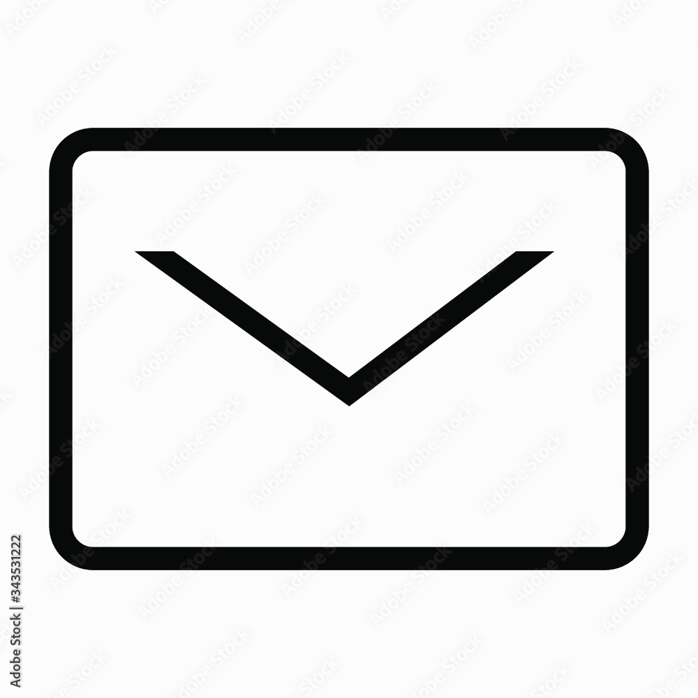 Poster mail icon isolated minimal single flat linear icon for application and info-graphic. commercial line