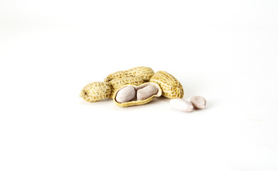 peanuts on a white background