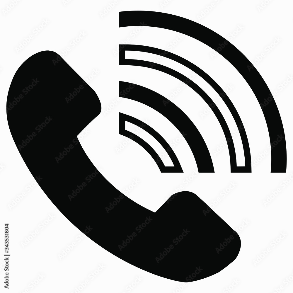 Poster monochrome vector illustration of a phone icon isolated minimal single flat linear icon for applicat