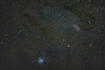Pleiades cluster and California nebula taken from Romania