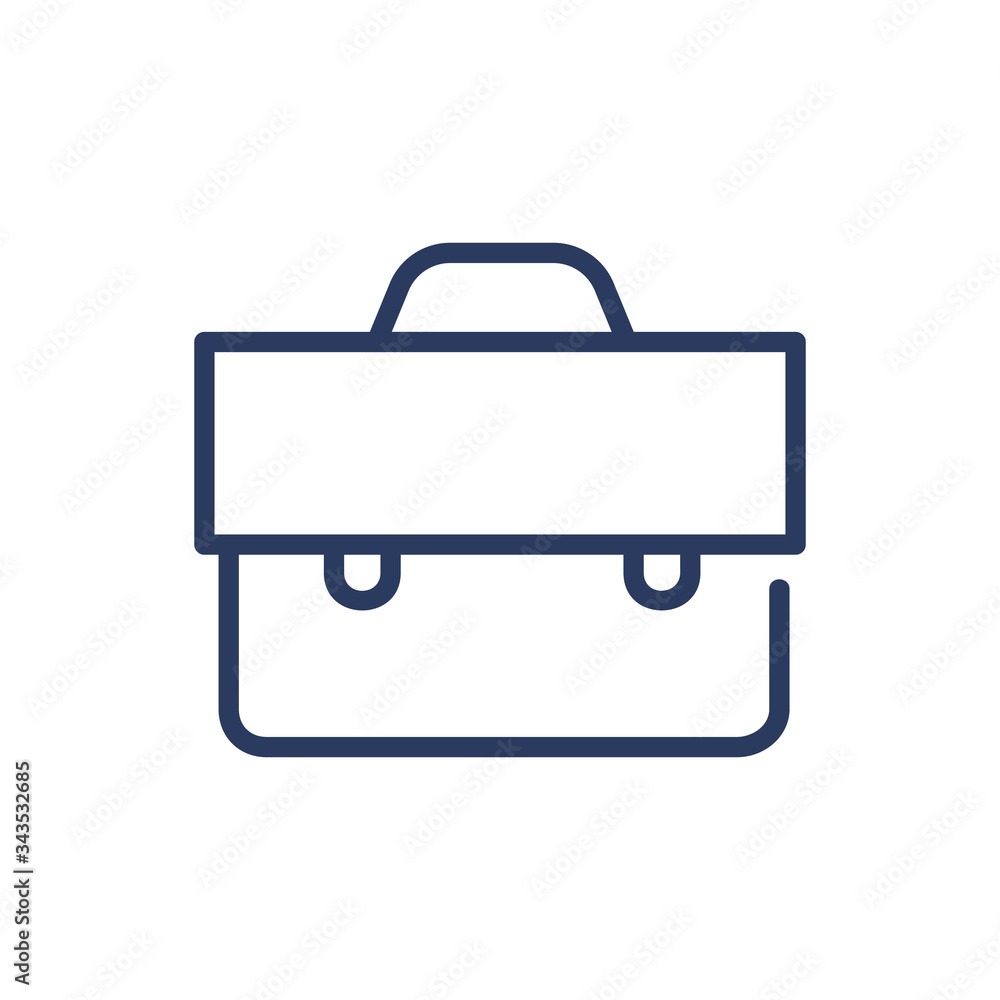 Poster suitcase thin line icon. document, briefcase, accessory isolated outline sign. business and occupati