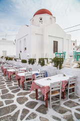 Beautiful Mykonos island detail, Greece 