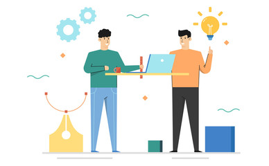 Teamwork concept to develop ideas and creativity,Creative for innovation,partnership,consulting,cooperation,Website banner background Landing Page