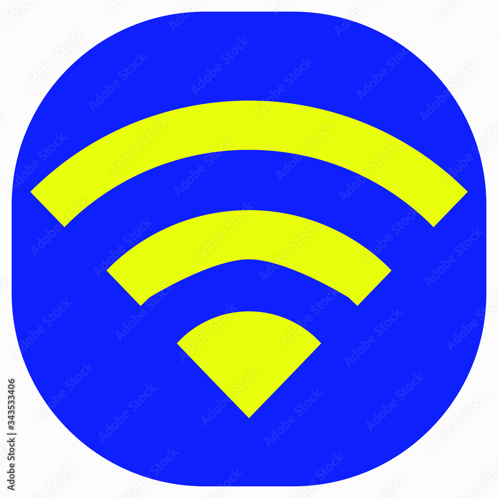 Poster new wi-fi blue icon isolated minimal single flat linear icon for application and info-graphic. comme