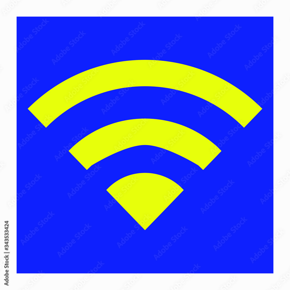 Poster wi fi icon, wireless icon isolated minimal single flat linear icon for application and info-graphic.